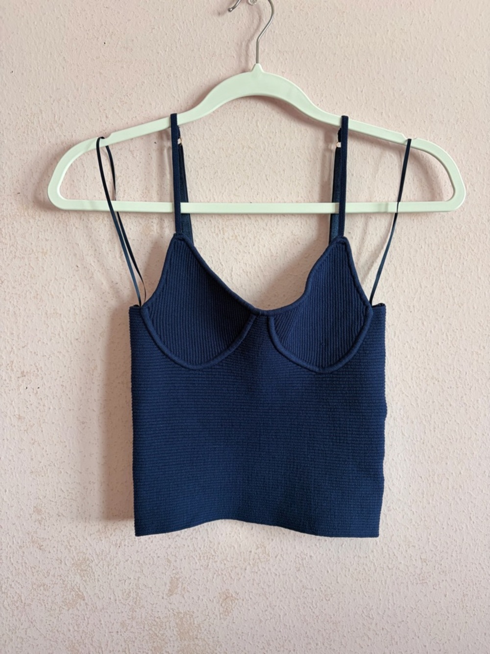 525 America Minimal Chic Knit Ribbed Contemporary Modern Heritage Crop Bralette